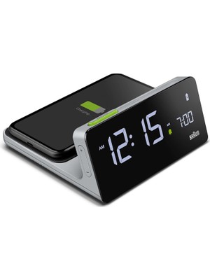 Zemira Dijital Çalar Saat, Va-Lcd Ekranlı, 10 W Qi Pedi, Arka Plan Aydınlatmasın