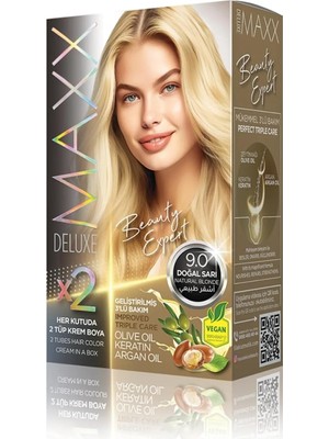 Zemira Maxx Deluxe Beauty Expert Hair Color (Kerati̇n)'li̇ 1 Kutu (2 x 50 Ml) (Doğal Sarı 9.0)