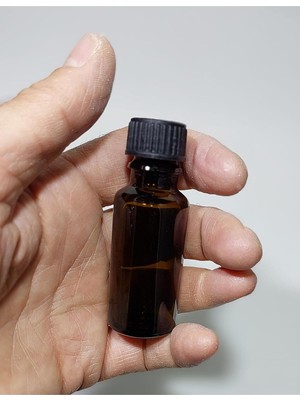 Zemira 10 Adet Boş Siyah Kapaklı Kolonya Şişesi Doldurulabilir Cep Amber Renk Cam Parfüm Şişesi 20 ml 8697