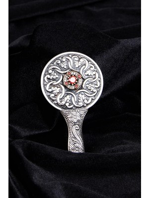 Zemira Turan DESIGN.925 Ayar Gümüş Mini Boy El Aynası