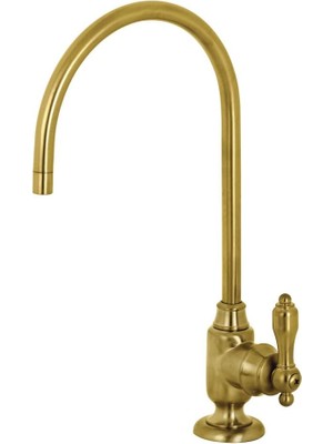 Zemira Brass KS5197TAL Tudor Tek Saplı Su Filtreleme Musluğu, Saten Pirinç