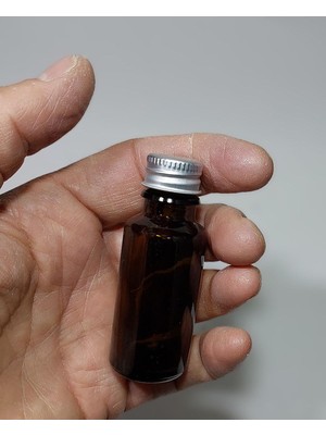 Zemira 10 Adet Boş Gümüş Renk Kapaklı Kolonya Şişesi Doldurulabilir Cep Amber Renk Cam Parfüm Şişesi 20 ml