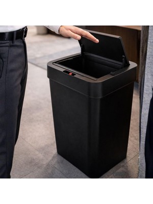 Zemira 50 Litre Sensörlü Kovası, Otomatik Temassız Akıllı Kutusu, Dokunmatik Açma Özellikli, Sessi