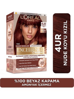 Zemira Paris Excellence Creme Nude Renkler Saç Boyası – 4ur Nude Koyu Kızıl