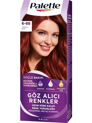 Zemira Palette Yoğun Göz Alıcı Renk Saç Boyas 6-88 Yoğun Kızıl