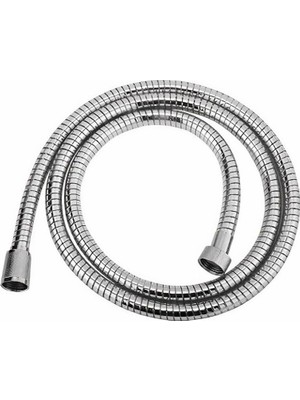 Zemira Tema Duş Spirali Örgülü, 150CM - 190CM Kenetli Banyo Duş Hortumu 54000, Krom Renk