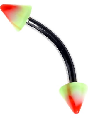 Zemira Rouge Curved Barbel Çelik Spike Piercing TDGR00904