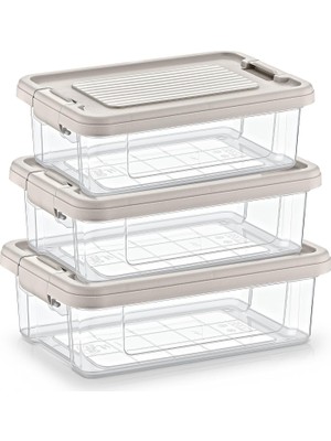 Zemira Life Infinity 4’lü Mini Boy Saklama Seti (4 x 0.8 Litre) – Mat Dokulu, Istiflenebilir Kilitli