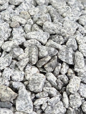 Zemira Sosc Granit Dekoratif Çakıl Taşı, Gri Beyaz, 1-2 Cm, 1 Kg, Bahçe Peyzaj Saksı Akvaryum Tera