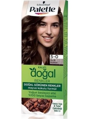 Zemira Palette Kalıcı Doğal Renkler 5-0 Kahve Kakao Yağı & Yulaf Çekirdeği Özlü Saç Boyası