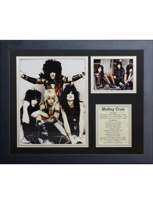 Zemira Efsaneler Ölüm Asla Motley Crue Çerçeveli Fotoğraf Kolajı, 35,6 cm
