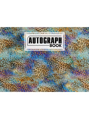 Zemira Autograph Book: Leopard Print Cover | Memory Book, Signature Celebrity Memorabilia Album Gift, Size