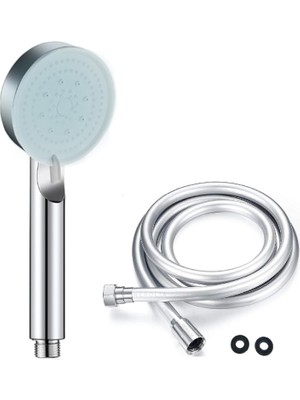 Zemira Nerolia Stoneseries Lüks Duş Seti - 3 Farklı Püskürtmeli Full Krom Kaplama El Duşu + 150 cm Gümüş P