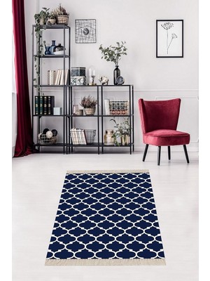 Zemira Pelangi Geometrik Karo Desenli Dijital Baskı Yıkanabilir Kaymaz Taban Salon Halısı Yolluk