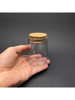 Zemira 120 ml Cam Kavanoz Mantar Tıpalı - 120CC Yuvarlak Kavanoz, Mantar Tıpalı Cam Şişe x 6 Adet