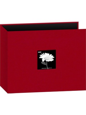Zemira 30,48 x 30,48 cm Kumaş 3 Halkalı Bağlayıcı Albümü, Kırmızı