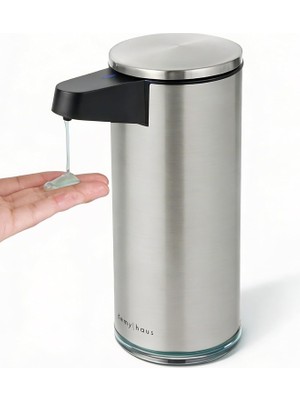 Zemira Sensepro Sensörlü Otomatik Sıvı Sabunluk | Şarjlı Paslanmaz Çelik | 380ML 5 Kademeli Dozaj | Temass