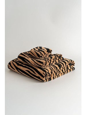 Zemira Soley Tiger 3'lü Havlu Seti 30X50-50X90-70X140 -Kaplan