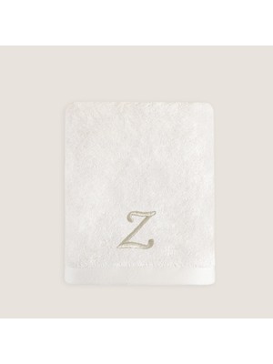 Zemira Solid Nakışlı Yüz Havlusu 50X90 cm Ekru