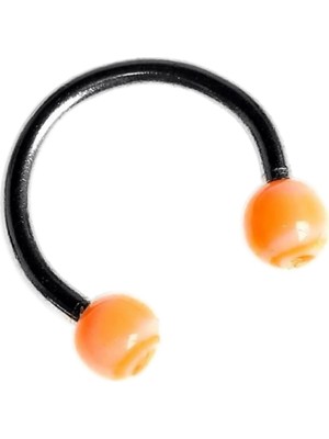 Zemira Circular Barbell 316L Çelik Piercing, Turuncu, 1.10MM