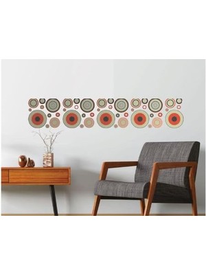 Zemira Duvar Süsü (Sti̇cker) 2 Adet Geometri̇k Halkali Pvc 48X33X0,5CM