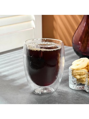 Zemira Lineo Çift Cidarlı Bardak 350 ml
