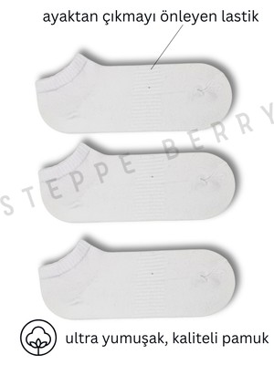 Steppe Berry 3 Çift Premium Kalite Pamuk Patik Çorap