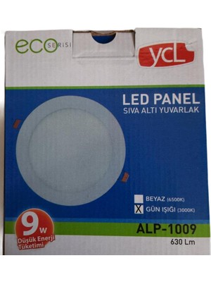 Zemira Katar Yücel 9W LED Panel Eko Yuvarlak Günışığı 3000K