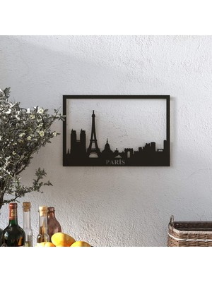 Zemira Yurudesign Kesim Metal Duvar Tablo Paris 30 * 45