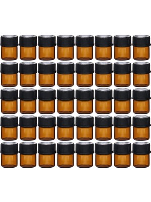 Zemira Elfenstall Simple-E 100 1 ml (1/4 Dram) Mini Cam Şişe 1 cc Kehribar Numunesi Eşlik Eden Küçük Uçucu