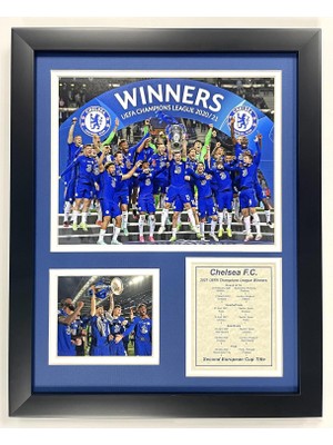 Zemira Legends Never Die, Inc. Chelsea Fc | 2020-2021 Uefa Şampiyonlar Ligi Galibi | 30,48 cm x 38,1 cm Çe
