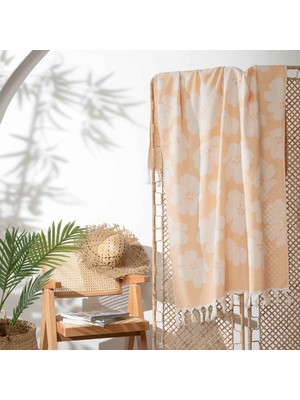 Zemira Linens Floral 90X170 cm Plaj Havlusu Somon