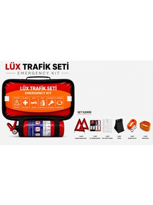 Zirve Kit Lüx Kırmızı Trafik Seti 8 Parça Güvenlik ve Uzun Ömürlü Kullanım İçin Tasarlandı