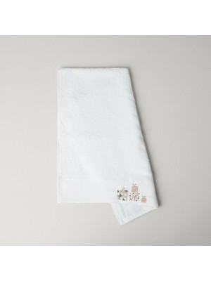 Zemira Linens Gift Bambu 50X85 cm Yüz Havlusu Beyaz