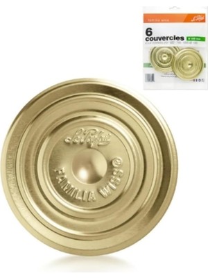 Zemira Le Parfait Familia Wiss Vidalı Metal Kavanoz Kapağı (6'lı Paket 10CM Çap)