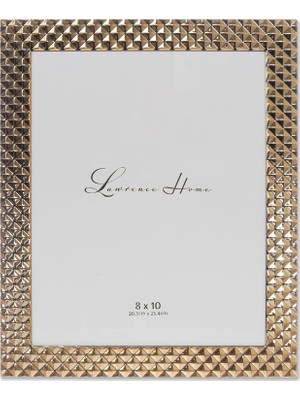 Zemira Lawrence Frames Elmas Desenli Cilalı Metal Resim Çerçevesi, 8X10, Altın