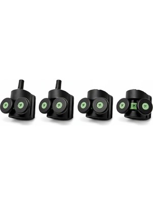 Zemira Duşakabin Tekerlek Seti 4 Adet (2 Üst + 2 Alt) 2x2 Sistem Kayar Cam Kapı Ray Tekerleri, Evre