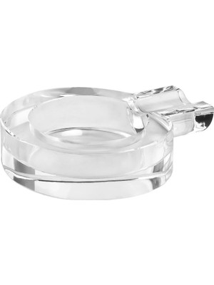 Zemira System Cyrstal Ashtray Transparent Gümüş Tek Ebat BA2060 057 C1