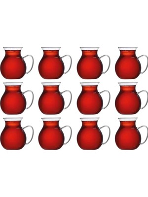 Zemira Promosyonca Keyfi Ala Borosilikat Cam Çay Bardağı Seti, 200ML, 6'lı, Termisil Kupa, Şık Dayanıkl