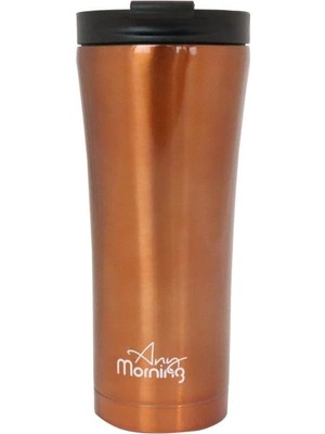 Zemira Any Morning 450 ml Paslanmaz Çelik Termos Mug, Sızdırmaz Kapak, Bakır SI231905