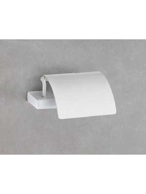 Zemira System Flat Kapaklı Tuvalet Kağıtlığı Beyaz Renk 90X95X151 mm