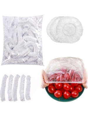 Zemira Kyrotech 100’LÜ Yeniden Kullanılabilir Elastik Plastik Kase Kapakları – Şeffaf, 12X30 Cm, Hava Geçi
