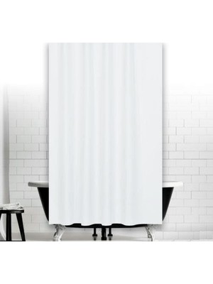 Zemira Jackline Banyo Duş Perdesi 0010 Beyaz Tek Kanat 1X120X200