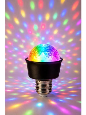 Naturel Dekor Mini 360 Derece Rgb Disko E27 LED Ampul 3.3W