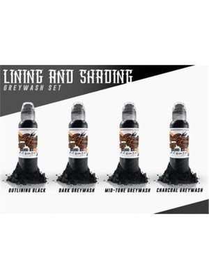 Zemira Lining & Shading Dövme Boyası Seti - Famous Ink Dövme Boyası - 1OZ/30ML