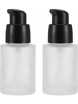 Zemira Vipolish 2 Adet 30 ml 1 Oz Lüks Boş Doldurulabilir Buzlu Cam Pompa Şişe Sıvı Fondöten Konteyner Dağ