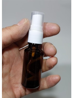 Zemira 3 Adet Boş Amber Renk Cam Şişe Spreyli Kolonya Şişesi Doldurulabilir Cep Parfüm Şişesi 20 ml 869743