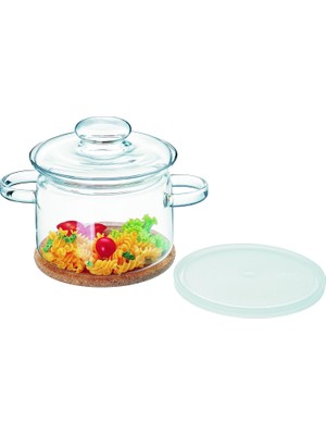 Zemira Simax Cam Tencere (Saklamak Için Kapak Nihale Hediyeli) Kapasite 2,00 Lt 170X125 mm