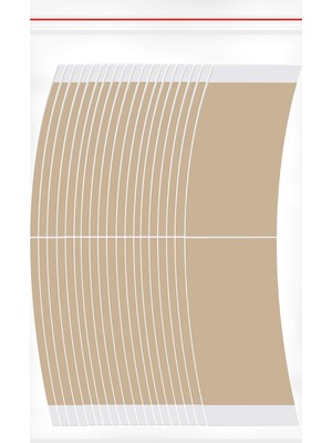 Zemira Hold Bant Düz Şeritler Çift Taraflı Yapıştırıcı, 36 Parça (2,5 cm x 7,6 Cm) (Oval ''c'' (2.