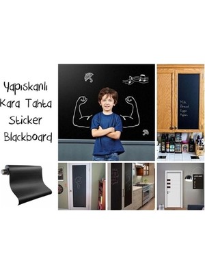 Ozkr Store Yapışkanlı Kara Tahta-Yazı Tahtası Sticker